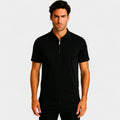 Men's Seamless Iced Silk Polo – Luxury Quarter-Zip Fit