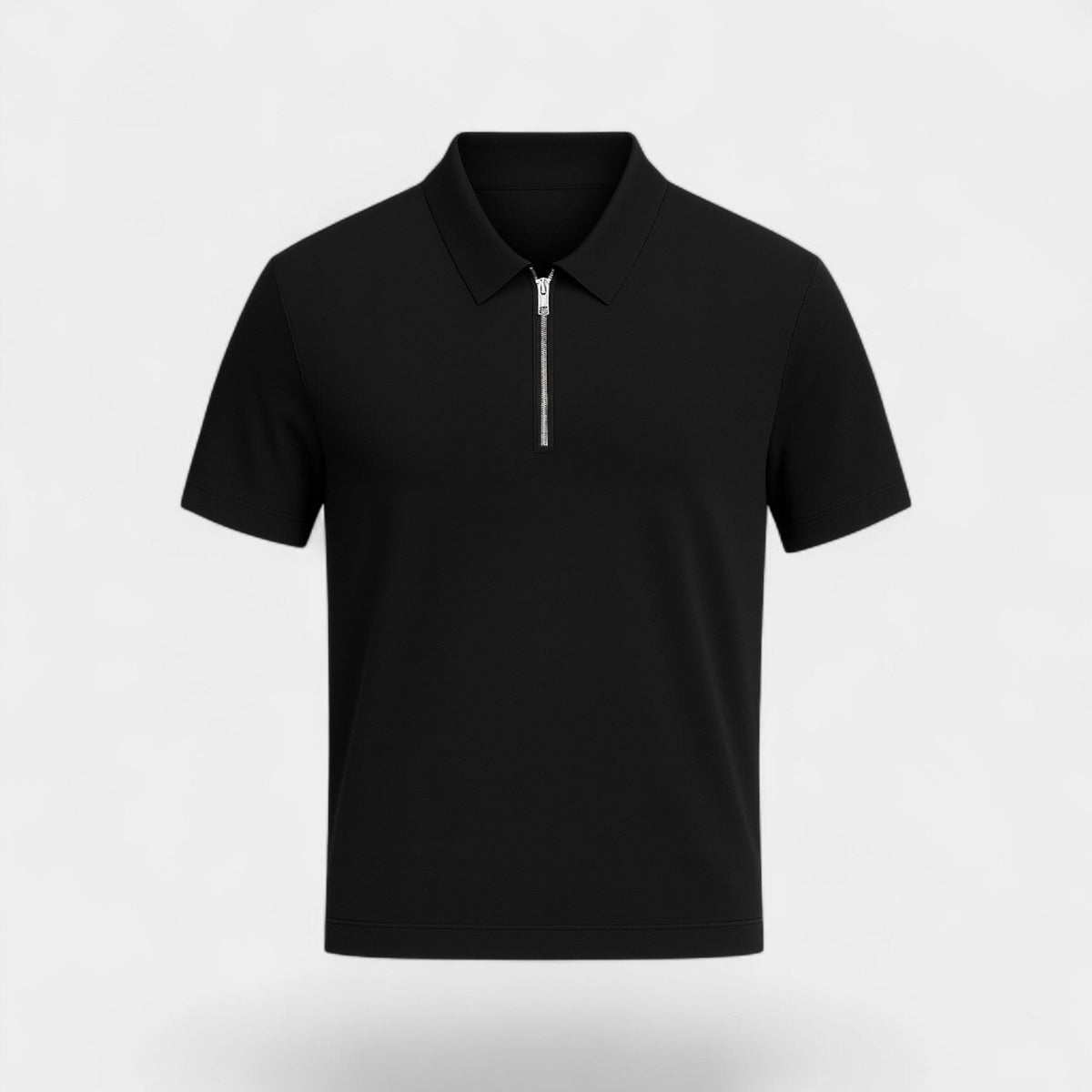 Men's Seamless Iced Silk Polo – Luxury Quarter-Zip Fit