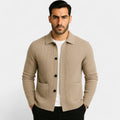 Men's Knitted Cotton Cardigan – Classic Refined Buttoned