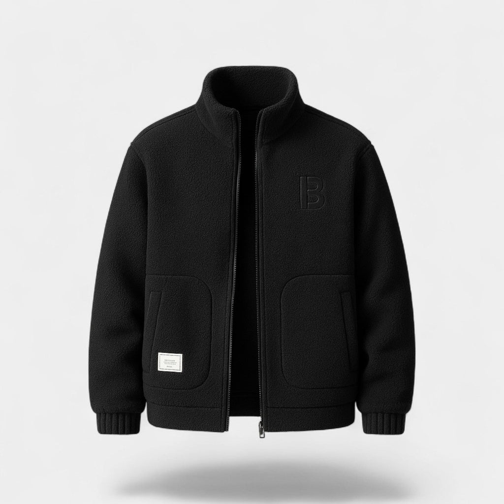 Men's varsity jacket in pure cashmere – refined, warm, timeless silhouette