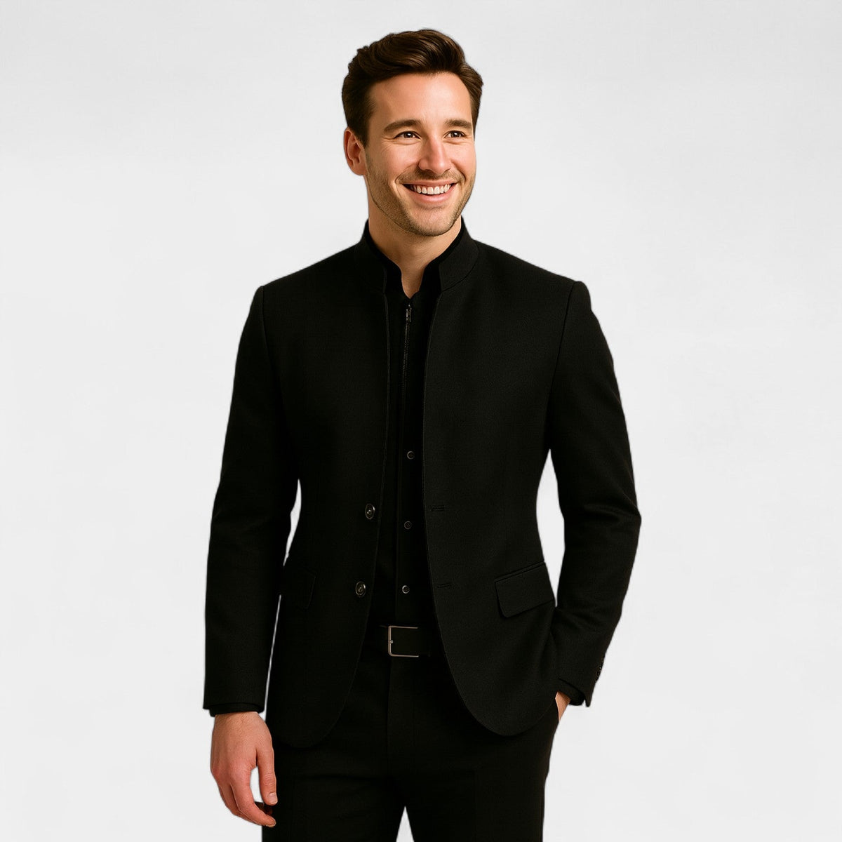 Men's casual slim blazer – Korean style, fitted, casual elegance