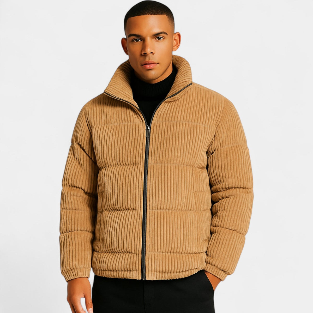 Men's Corduroy Quilted Jacket – Loose Thickened Fit