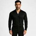 Men's Mixed Cotton V-Neck Shirt – Wrinkle-Resistant Minimalist Fit