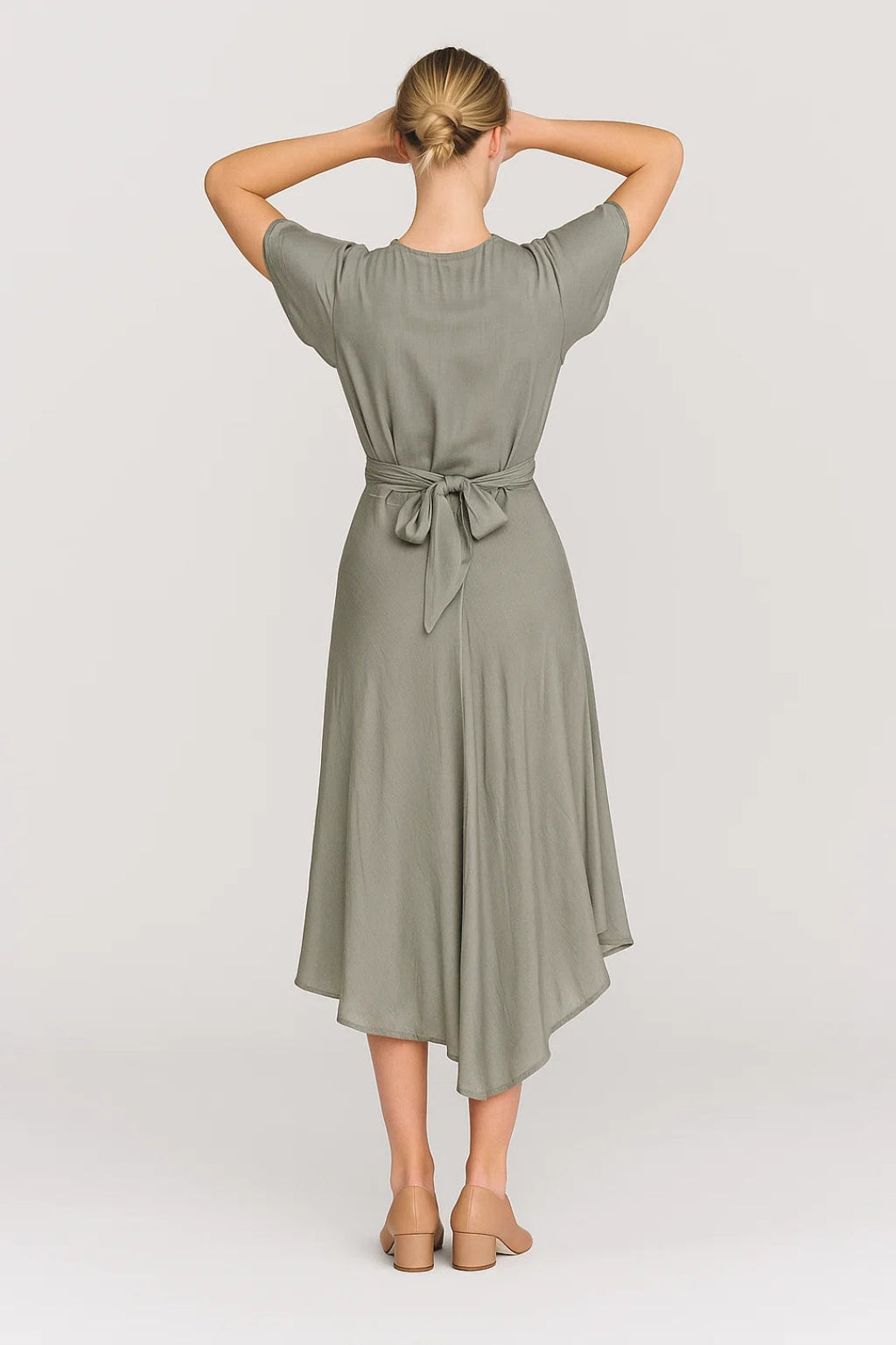 Women's Midi Wrap Dress – Fluid and Elegant Silhouette