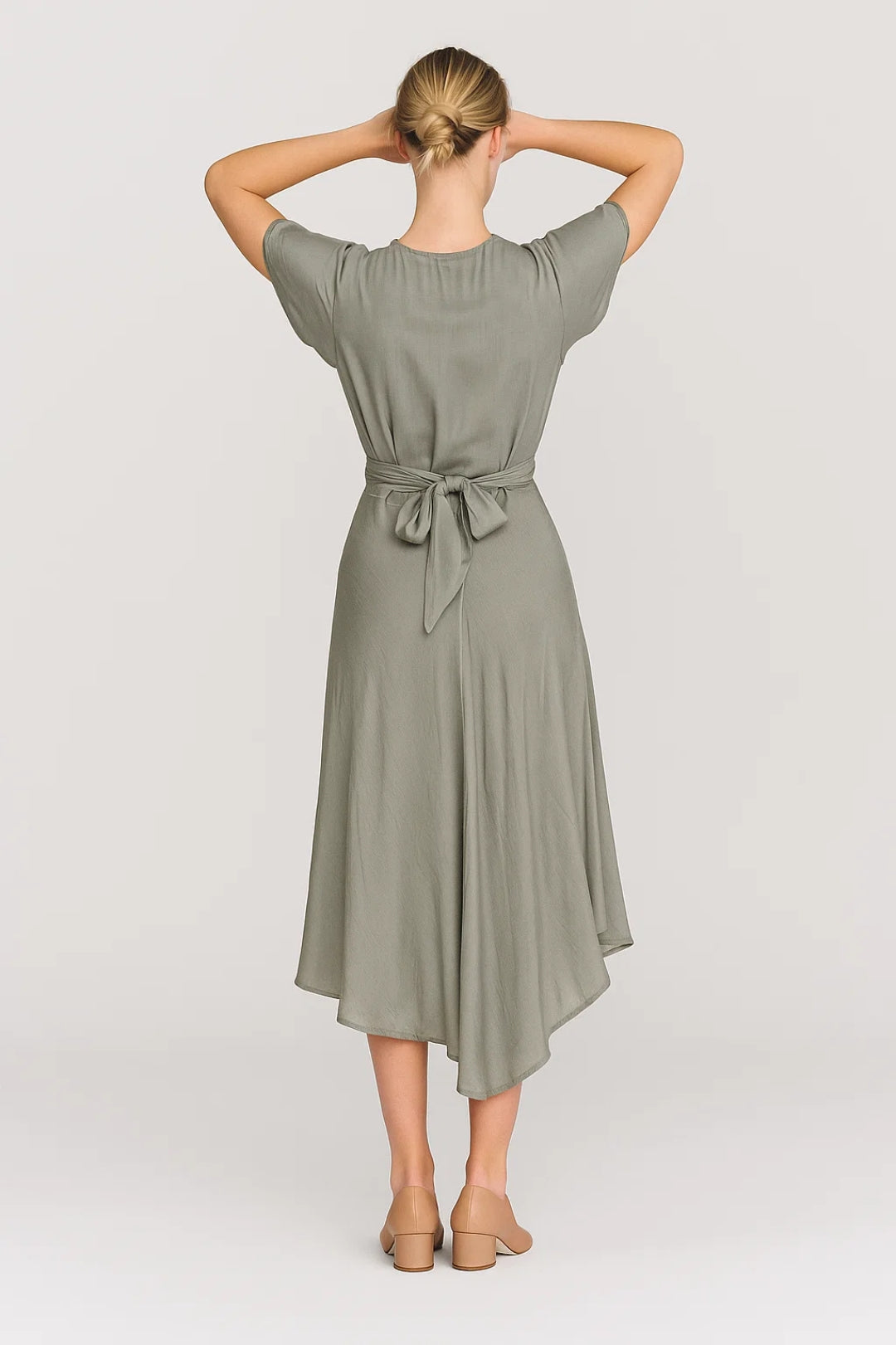 Women's Midi Wrap Dress – Fluid and Elegant Silhouette