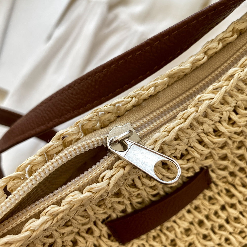 Bohemian Woven Women's Crossbody Bag – Large Everyday Tote