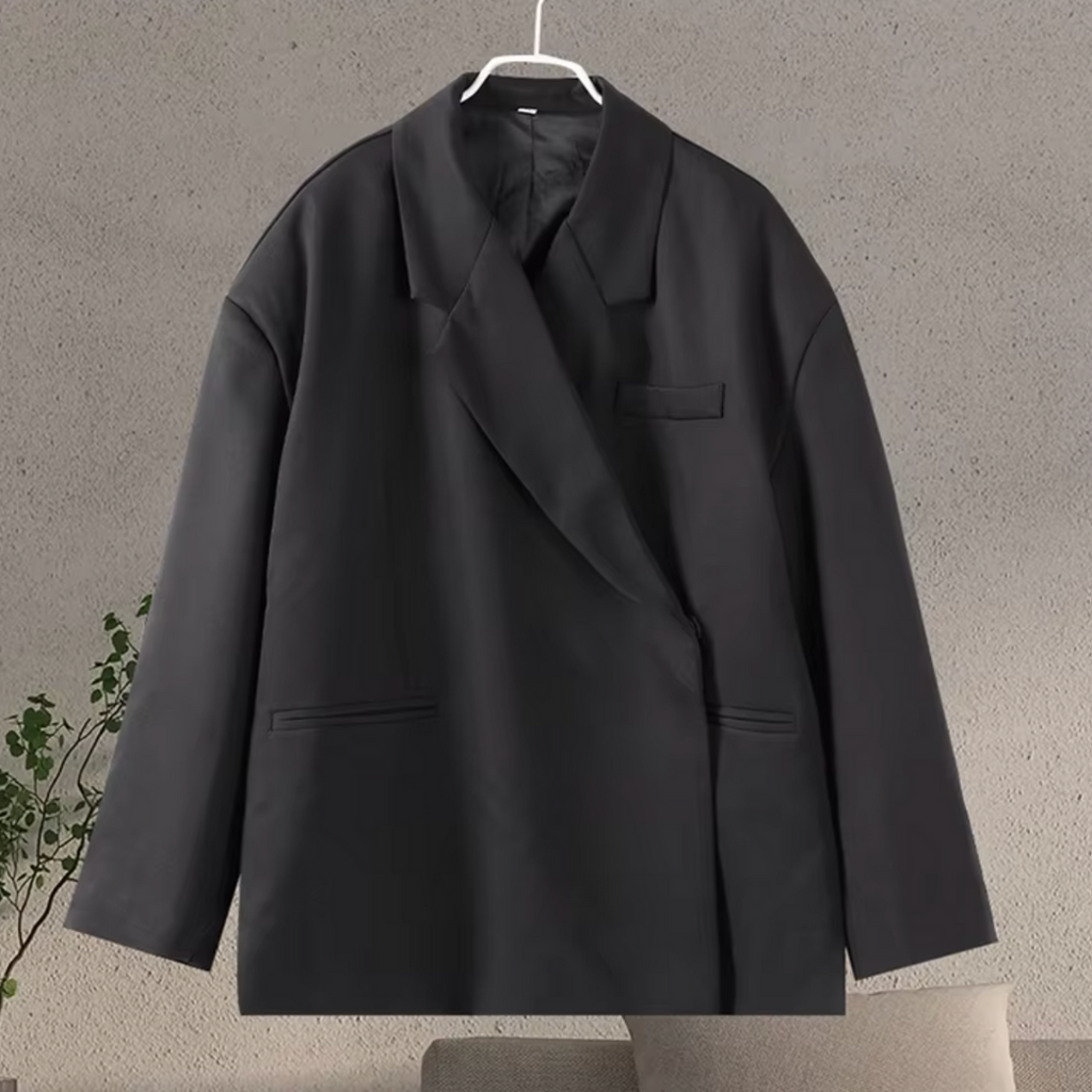 Women’s Oversized Tailored Blazer – Elegant Relaxed Stretch Structure