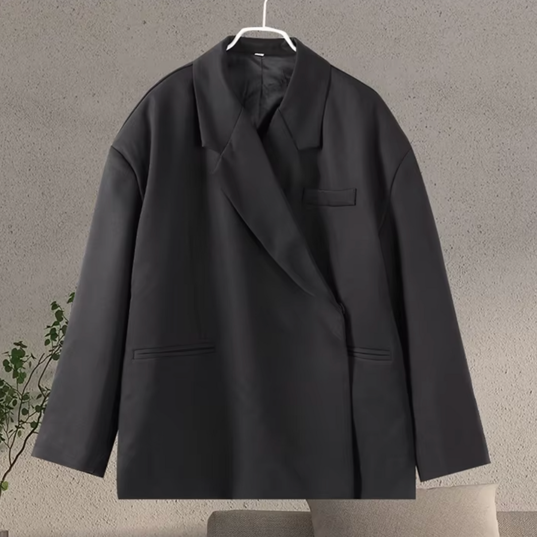 Women’s Oversized Tailored Blazer – Elegant Relaxed Stretch Structure
