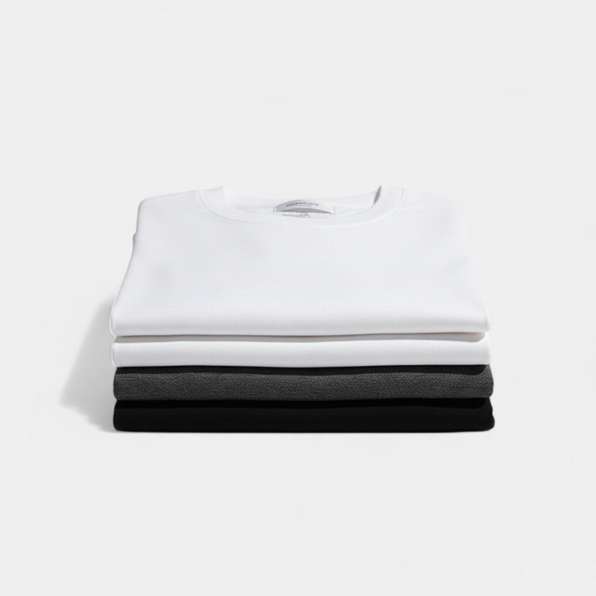Set of 3 men's round neck thick cotton T-shirts – refined, durable, everyday essentials