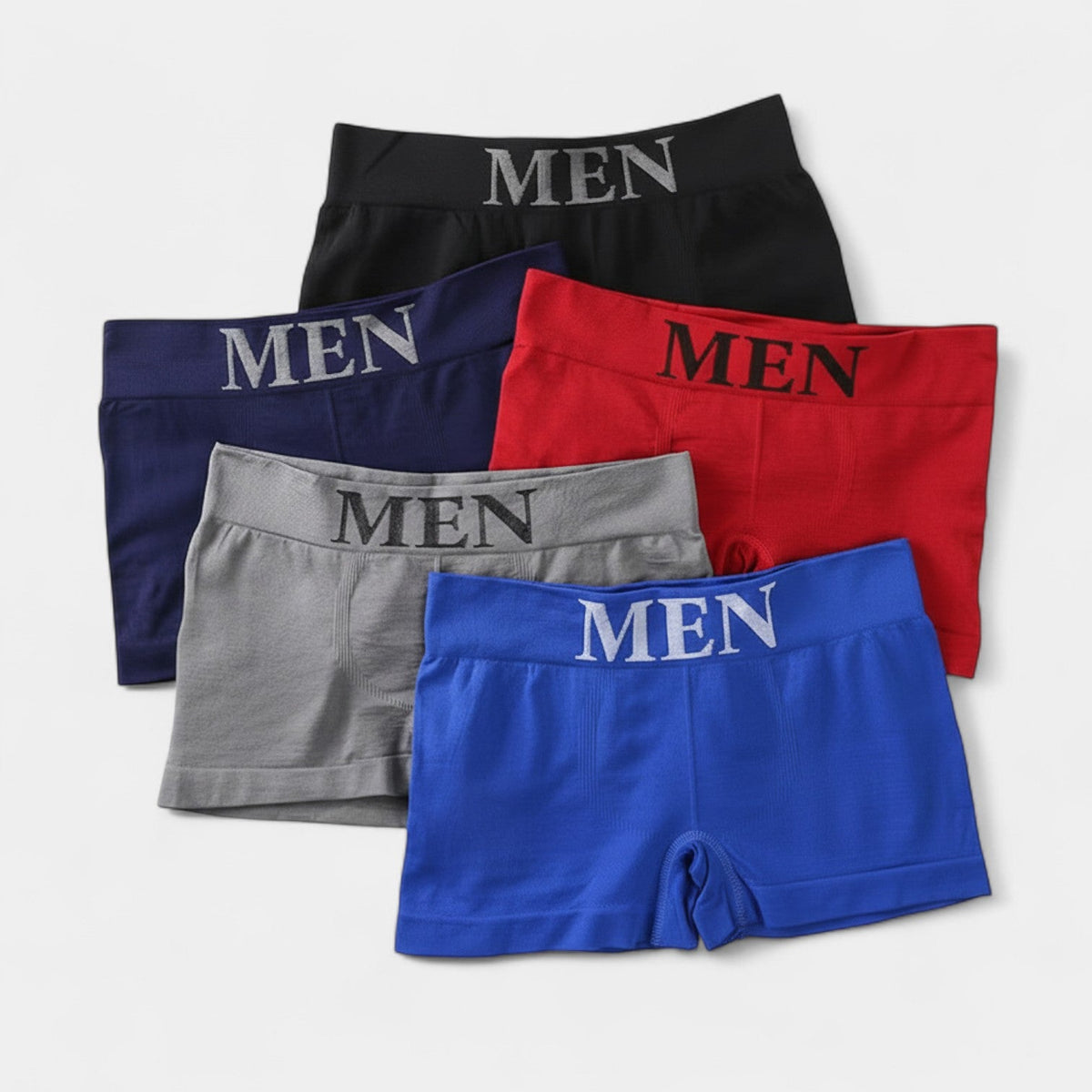 Men's seamless cotton boxers 3-pack – stretchy comfort
