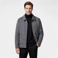 Men's Wool Coat with High Collar – Modern Tailored Elegance