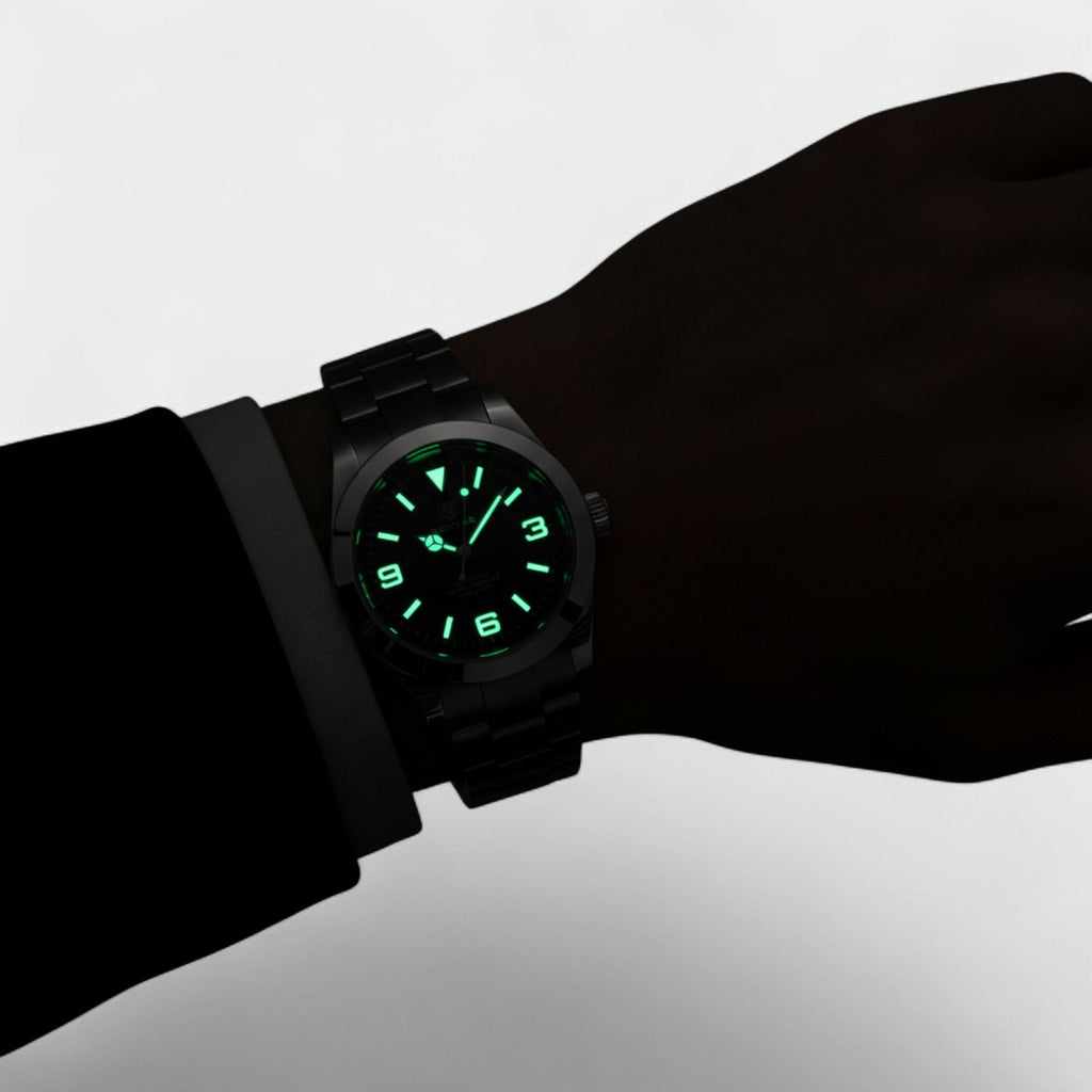 Men's Stainless Steel Analog Watch – Luminous Hands