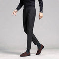 Men's High-Waisted Trousers - Relaxed Slim Fit
