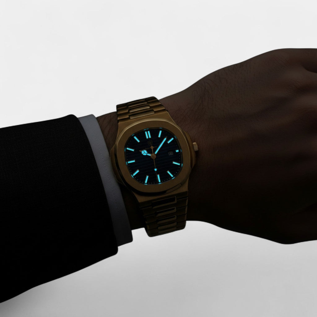 Calder Mayne | Luxury Men's Watch Rose Gold – Luminous and Waterproof Quartz 42 mm