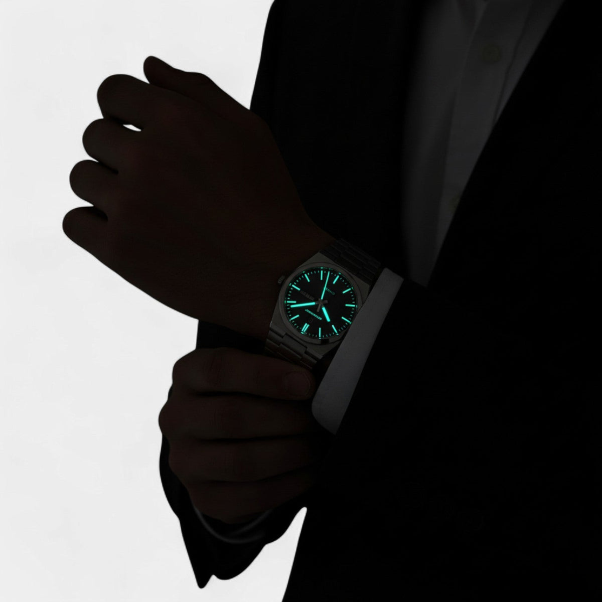 Men's Ultra Thin Stainless Steel Watch – Luminous and Waterproof 41 mm