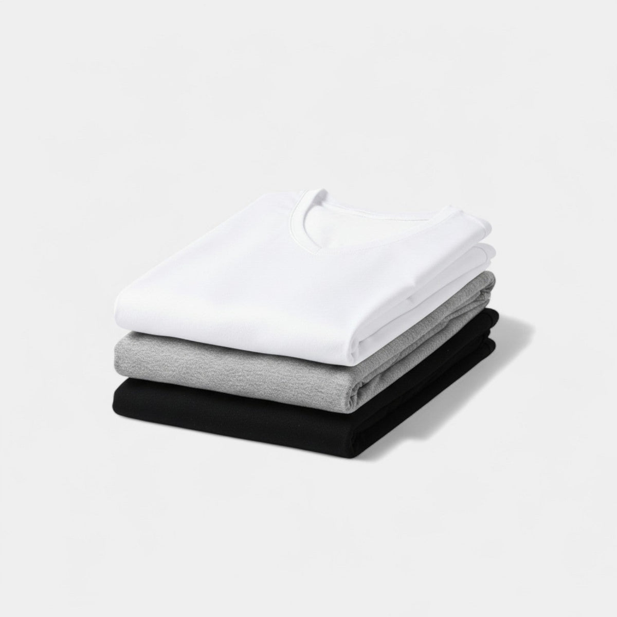 Men's V-neck cotton T-shirt 3-pack – comfortable slim fit