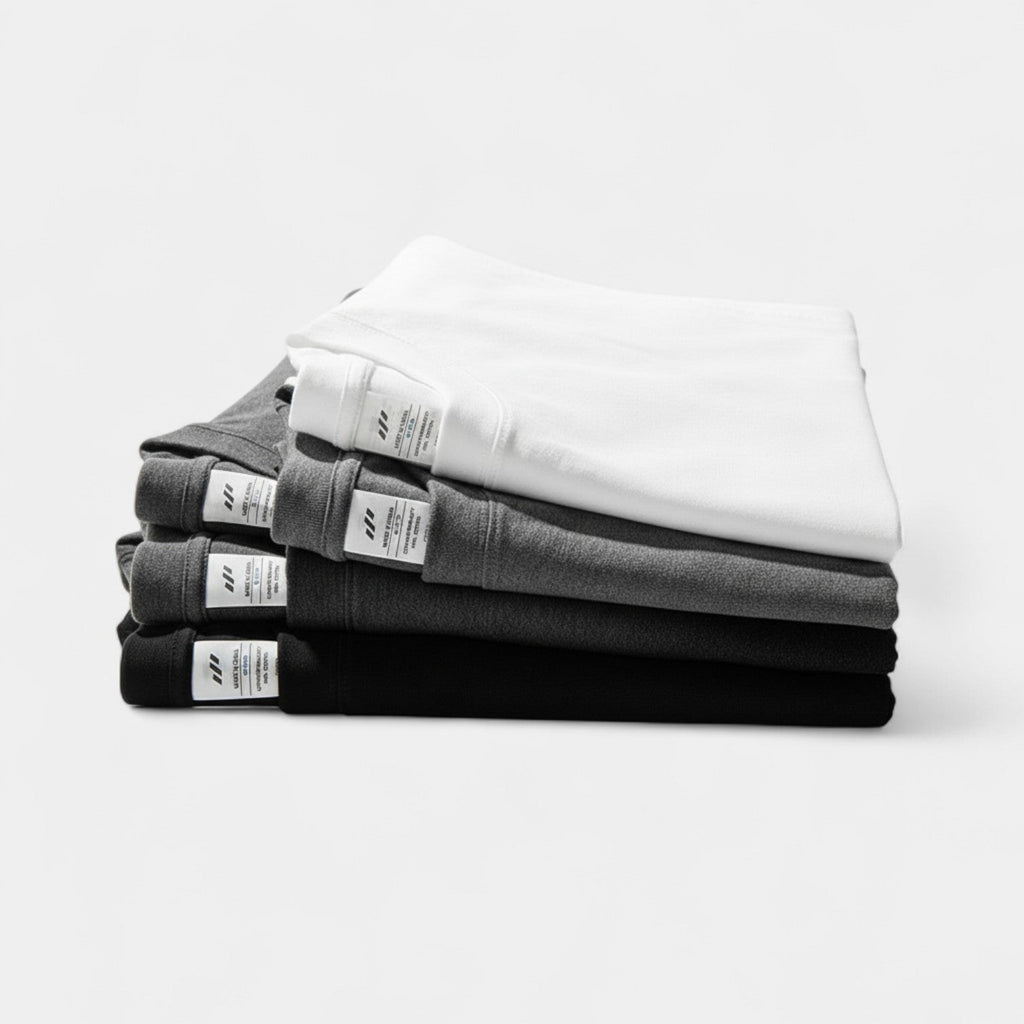 Set of 3 men's cotton crew neck sweaters – loose fit, refined, everyday essentials