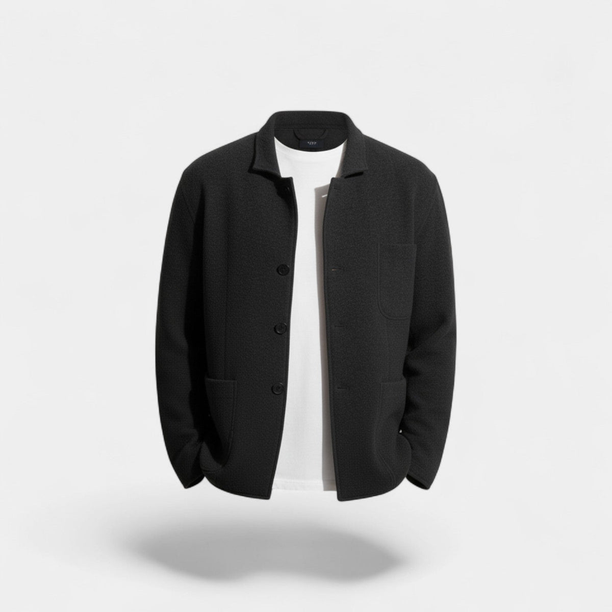 Men's Solid Technical Fabric Blazer – Modern Lapel Fit