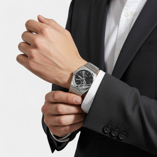 Men's Ultra Thin Stainless Steel Watch – Luminous and Waterproof 41 mm