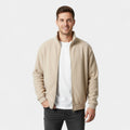 Men's wool zip-up cardigan with stand-up collar – slim, refined, everyday knitwear