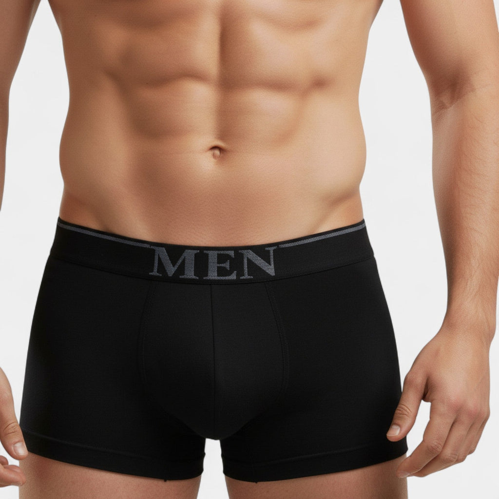 Men's seamless cotton boxers 3-pack – stretchy comfort