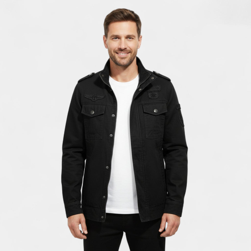 Men's cargo jacket in military-style cotton – sturdy, refined, everyday silhouette