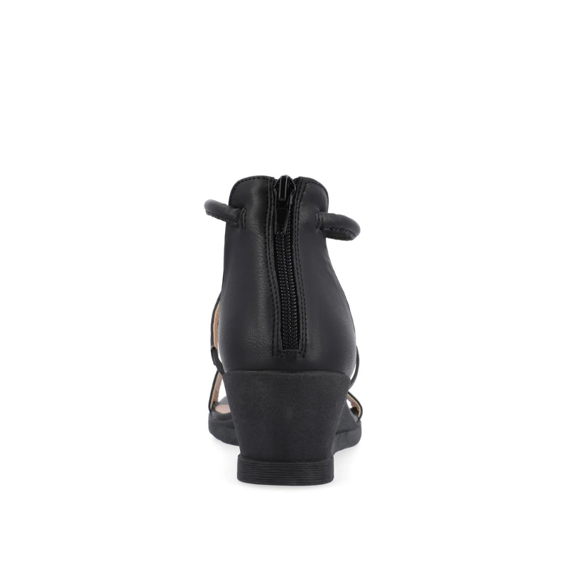 Women's Orthopaedic Leather Wedge Sandals – Straps Zip Fastening