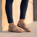 Women's Flat Open-Toe Sandals – Adjustable Straps & Anatomical Footbed