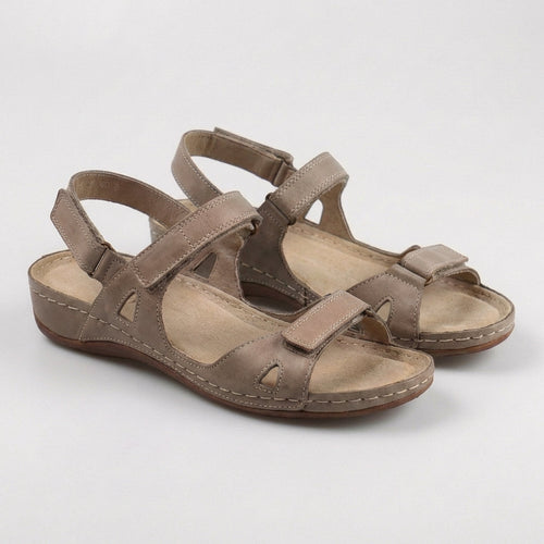 Women's Flat Open-Toe Sandals – Adjustable Straps & Anatomical Footbed