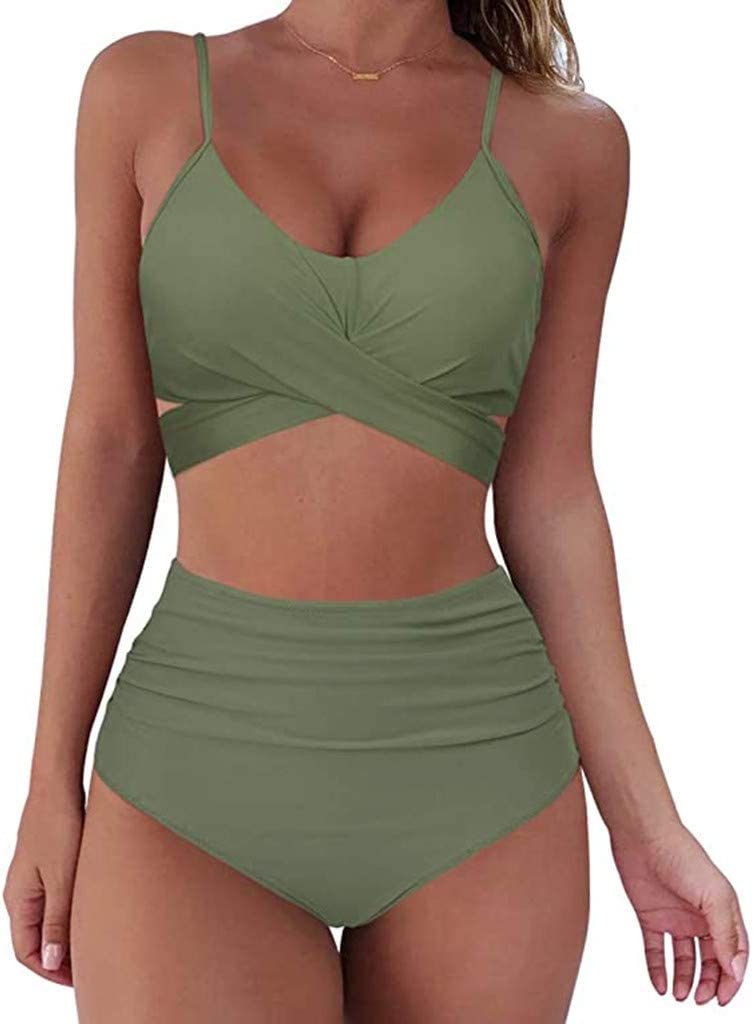 Women's Nylon Two-Piece Bikini – High Waist Tailored Fit