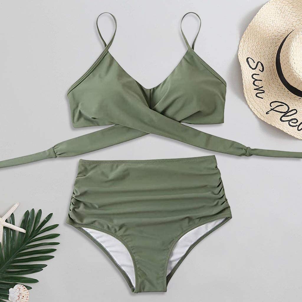 Women's Nylon Two-Piece Bikini – High Waist Tailored Fit