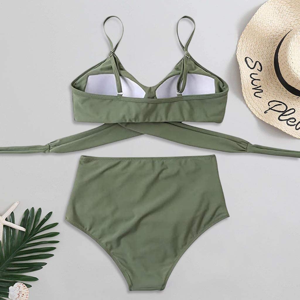 Women's Nylon Two-Piece Bikini – High Waist Tailored Fit
