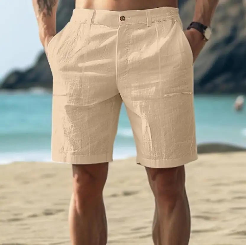 Men's Short in Linen and Cotton – Lightweight Tailored Fit