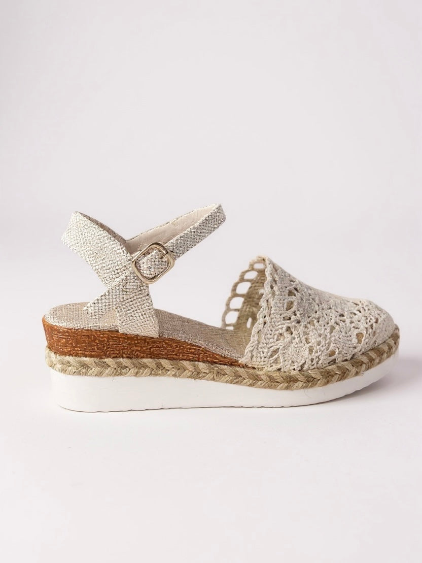 Women's Bohemian Wedge Espadrille Sandals – Ankle Buckle Strap Round Toe