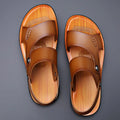Men's Open-Toe Sandals – Multi-Strap with Lightweight Sole and Synthetic Finish