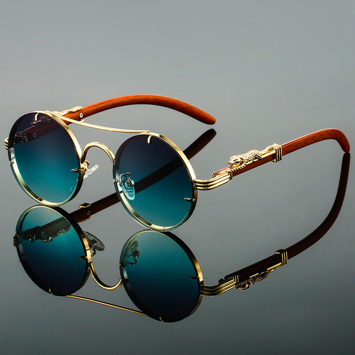 Unisex Round Sunglasses – Double Bridge