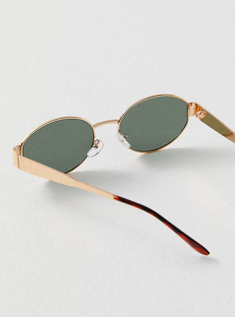 Women's Oval Metal Frame Sunglasses – UV400 Protection Vintage Style