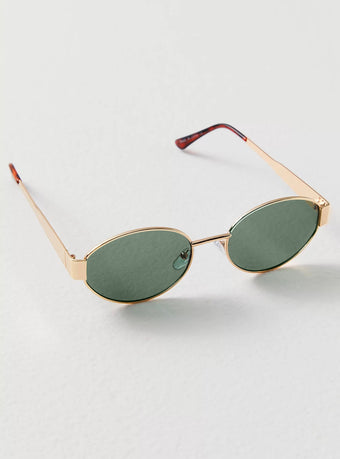 Women's Oval Metal Frame Sunglasses – UV400 Protection Vintage Style
