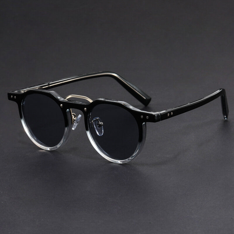 Men's Minimalist Round Sunglasses – Compact Frame Tinted Lenses