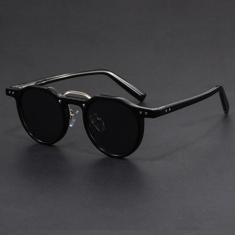 Men's Minimalist Round Sunglasses – Compact Frame Tinted Lenses