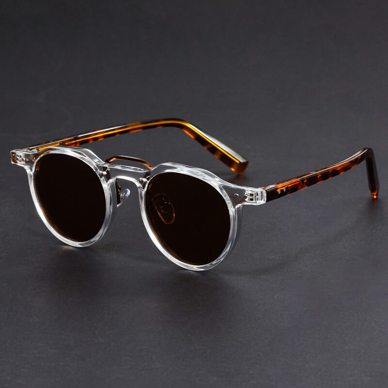 Men's Minimalist Round Sunglasses – Compact Frame Tinted Lenses