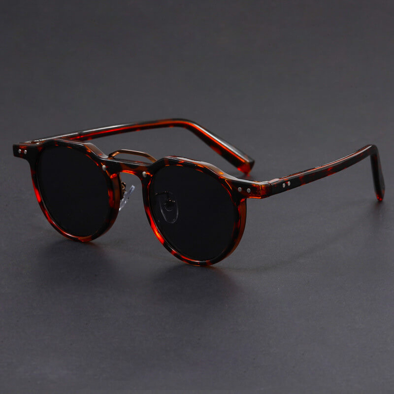 Men's Minimalist Round Sunglasses – Compact Frame Tinted Lenses