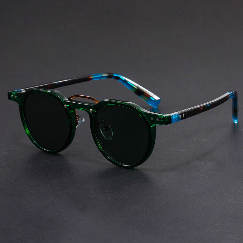 Men's Minimalist Round Sunglasses – Compact Frame Tinted Lenses