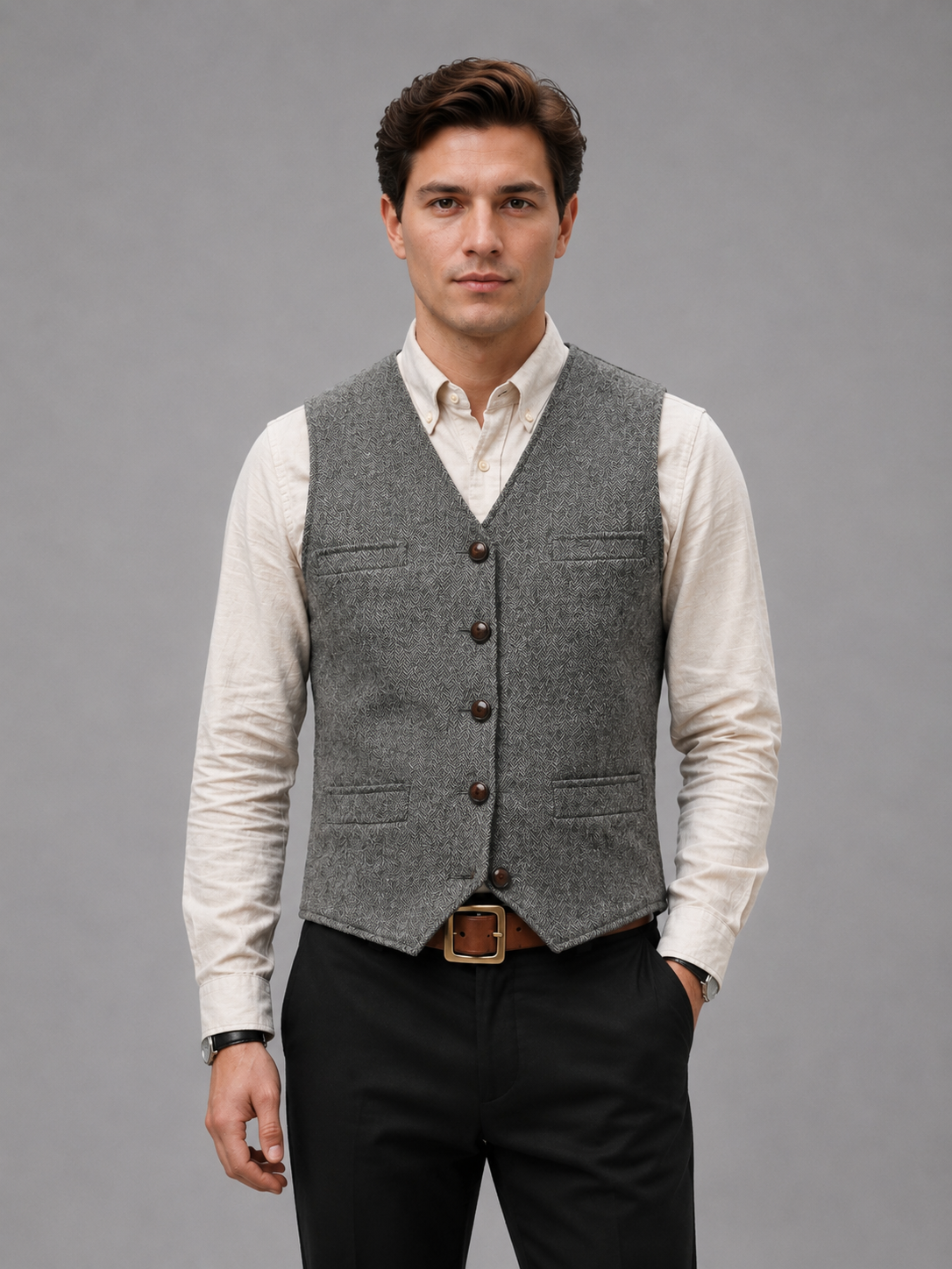 Men's Tweed Fabric Vest – Heritage Tailored Fit
