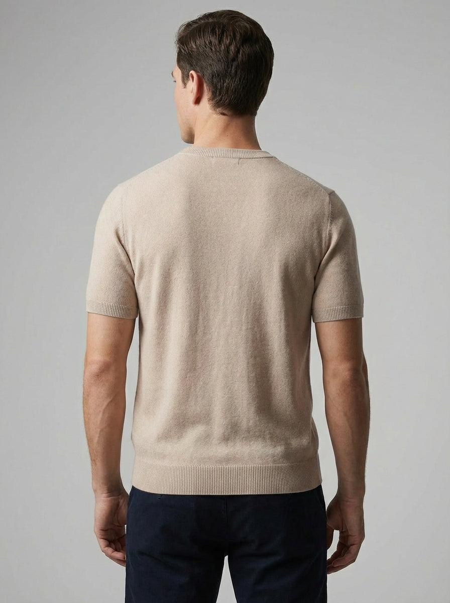 Men's Round Neck T-Shirt – Fine Knit Slim Fit