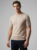 Men's Round Neck T-Shirt – Fine Knit Slim Fit