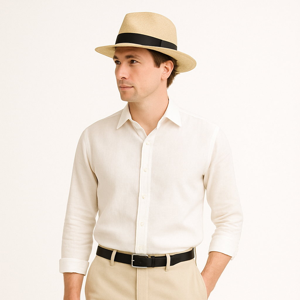 Men's Straw Panama Hat – Wide Brim Breathable Classic Style