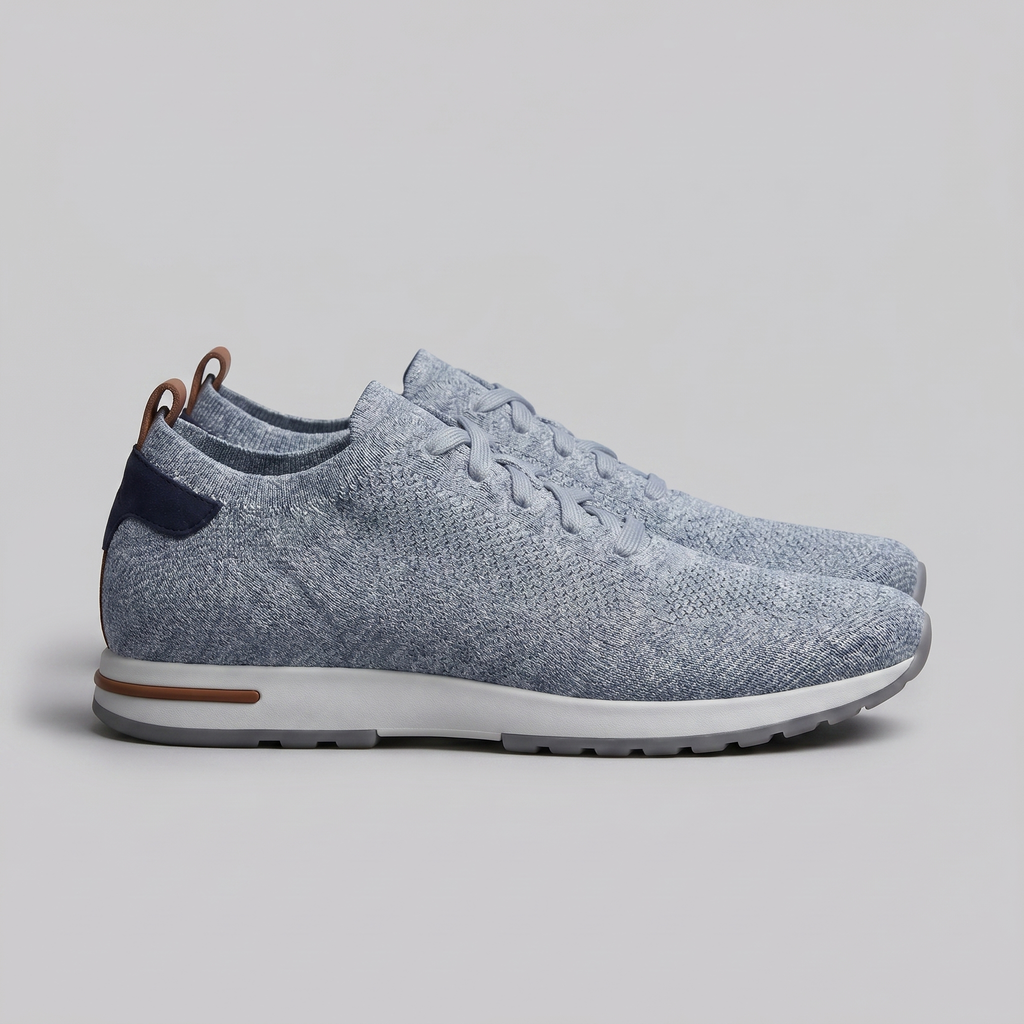 Men's Lace-Up Mesh Sneakers – Lightweight Tonal Design