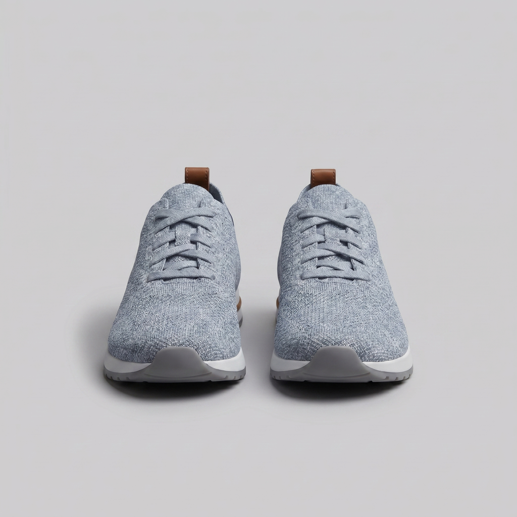 Men's Lace-Up Mesh Sneakers – Lightweight Tonal Design