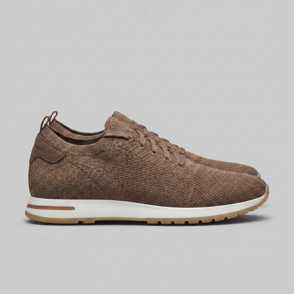 Men's Lace-Up Mesh Sneakers – Lightweight Tonal Design